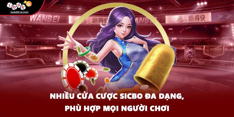 Nhiều cửa cược sicbo đa dạng, phù hợp mọi người chơi